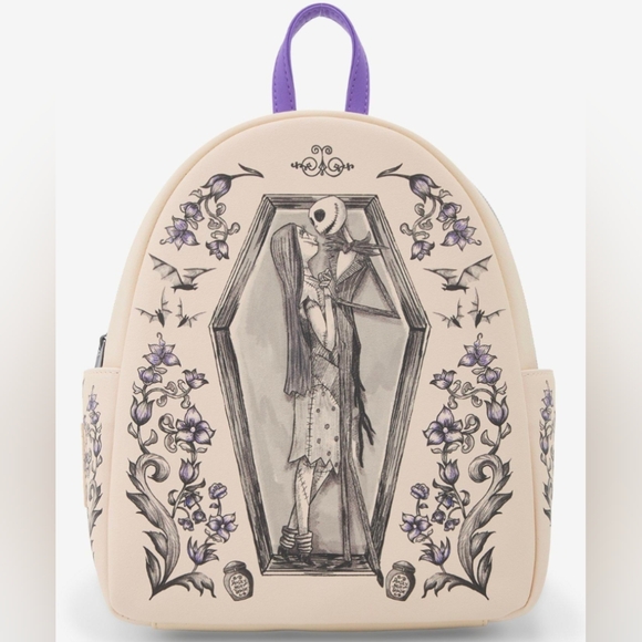 Loungefly Handbags - Loungefly Disney Nightmare Before Christmas Jack Sally Coffin Mini Backpack New!